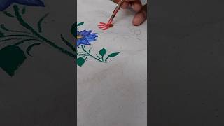 Fabric painting ideaspainting drawing flowers textiledesigning art pink daisy [upl. by Lloyd]