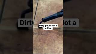 Steam clean dirty grout in seconds with a Vapor Clean steam cleaner steamcleaning for ♾️ projects [upl. by Morie]