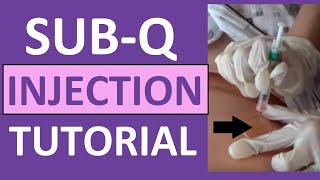 How to Give a Subq Subcutaneous Injection Shot [upl. by Nylloh465]