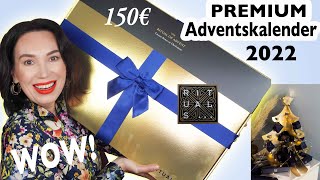 PREMIUM ⭐️ RITUALS Adventskalender 2022  ALLE 24 Türchen UNBOXING 150€ [upl. by Morgana]