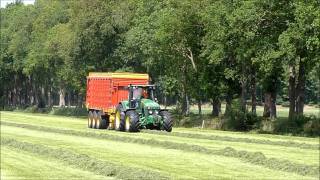 Loonbedrijf Koelma met John Deere 8530 en Schuitemaker Rapide 3000 [upl. by Ameehsat553]