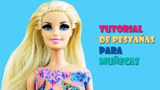 Manualidades para muñecas  Cómo hacer pestañas postizas a tus muñecas  manualidadesconninos [upl. by Naoj513]