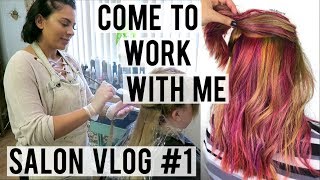 DAY IN THE LIFE OF A HAIRSTYLIST  PULP RIOT FASHION COLORS  SALON VLOG 1 [upl. by Enialedam]