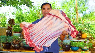 Huge Yak Steak Cooked in Tons of Chilis Unbelievable Tender and Fragrant  Uncle Rural Gourmet [upl. by Imef610]