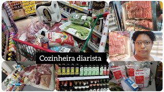 COZINHEIRA DIARISTA INDO ÀS COMPRAS PARA A CLIENTE NOVO MERCADO cozinheiraadomicilio diaria [upl. by Odnanref]