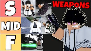 Type Soul ARRANCAR WEAPON TIER LIST [upl. by Yennek802]