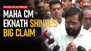 Maharashtra CM Eknath Shinde Casts Vote Confident of Mahayutis Majority  Maharashtra Voting [upl. by Beora136]