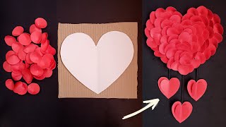 Easy Paper Heart Wall Hanging  Home Decor Ideas  DIY [upl. by Vaclav]