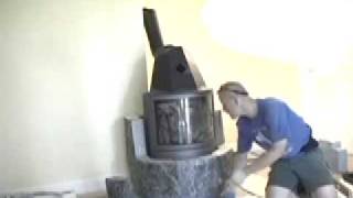 Tulikivi Hetta Time Lapse  Masonry Heater Design House [upl. by Winnie]