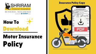 how to download insurance policy copy  shriram finance  insurance motor [upl. by Surdna]