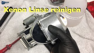 Xenon Linse reinigen Scheinwerfer Audi A4 B6 [upl. by Sylvanus399]