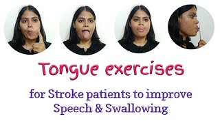 Tongue exercises to improve speech swallowing  How to improve speech for stroke patients  hindi [upl. by Llevad931]