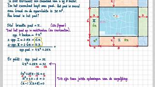 2vwo 76  Kwadratische vergelijkingen toepassen [upl. by Onra]