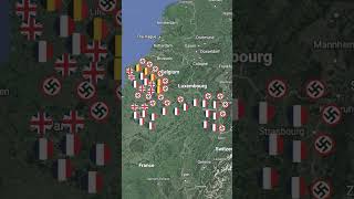 Fall of France WW2 shorts animation map [upl. by Nedac]