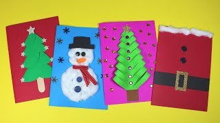 DIY Christmas Card Ideas  Christmas Craft for Kids [upl. by Enilegna715]