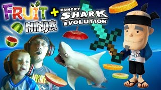 Chase Plays Everything Fruit Ninja amp Hungry Shark Evolution  More 2 year old Face Cam [upl. by Ecyned470]