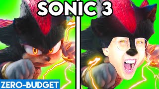 SONIC 3 MOVIE WITH ZERO BUDGET FUNNY SONIC KNUCKLES amp SHADOW MOVIE PARODY BY LANKYBOX [upl. by Nonrev]