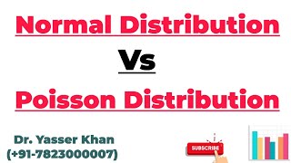 Normal Distribution Vs Poisson Distribution [upl. by Aihsenat]