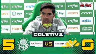 COLETIVA ABEL FERREIRA  PALMEIRAS 5 x 0 CRICIÚMA  PÓS JOGO DO VERDÃO [upl. by Eniledgam]