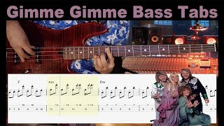 Abba  Gimme Gimme Gimme BASS COVER with Tabs and Sheet [upl. by Frear]