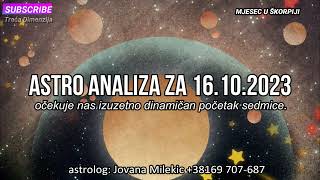 Astro Analiza za 16102023  Očekuje nas izuzetno dinamičan početak sedmice [upl. by Michaela]