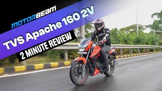 2023 TVS Apache RTR 160 2V  Quick n Fast Review  MotorBeam [upl. by Groves]