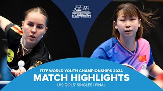 Annett Kaufmann vs Zong Geman  U19 GS Final  ITTF World Youth Championships 2024 [upl. by Tereve557]