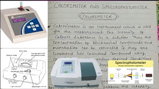 colorimeter and spectrophotometer  colorimeter  spectrophotometer [upl. by Aivatnwahs]