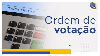 Qual a ordem de votação na urna eletrônica [upl. by Weld924]