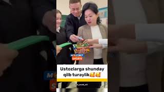 Ustozlarga shunday qilib turaylik 😇💟🤗 uzbekistan sevishganlarsuhbati baxt1sarim million shorts [upl. by Arreik]