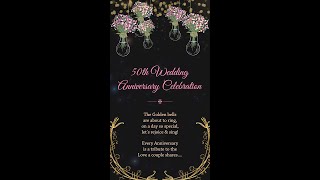 50th Wedding Anniversary Invitation Card  Digital Invite  To order whatsapp 918879794909 [upl. by Dohsar]