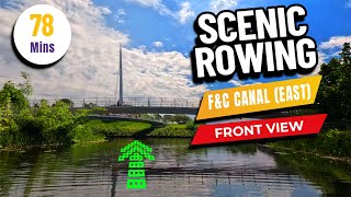 Scenic Rowing The Forth and Clyde Canal Scotland  Forwards View [upl. by Soigroeg]