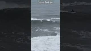 Nazaré Portugal Nazare portugal surf surfing surfers surfcasting waves lisbon youtubeshorts [upl. by Faunie]