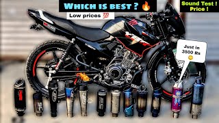 Best exhausts for Yamaha Ybr125  Honda cb150F  Suzuki GS 150  Sound test 🔥  Price ✅ [upl. by Sillyhp129]