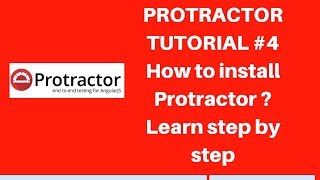 Protractor tutorial 4  How to install protractor webdrivermanager [upl. by Sarajane909]