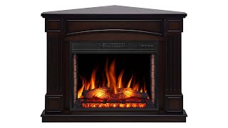 Electric fireplace ArtiFlame Boston Corner AF28S mahagon brown antique [upl. by Macdougall]