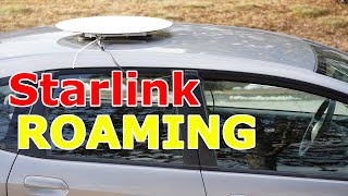 DRIVING with Starlink  MOBILE ROAMING at 80 MPH [upl. by Lyrehs18]