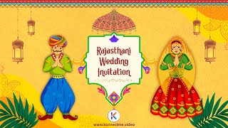 Rajasthani Wedding Invitation Video  Marwadi Wedding Invitation Video  Marwari Wedding Invite [upl. by Ennairol]