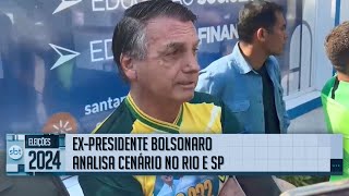 Antes de votar expresidente Bolsonaro analisa cenário no Rio e SP  SBT nas Eleições 2024 [upl. by Yatnwahs]