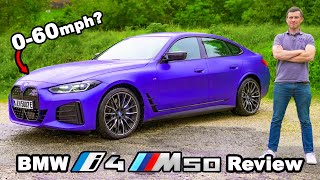 BMW i4 M50 review  quicker 060mph than an M3 [upl. by Zacek]