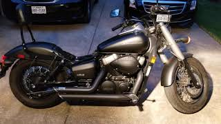 New Vance and Hines Exhaust on my 2012 Honda Shadow Phantom [upl. by Nahraf]