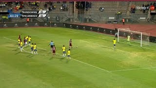 Fawaz Basadien Scores a Penalty For Stellenbosch FC vs Mamelodi Sundowns [upl. by Nnylharas]