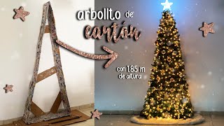 🎄 ÁRBOL de NAVIDAD de CARTÓN GRANDE paso a paso  ÁRBOL de NAVIDAD en la PARED [upl. by Airet]