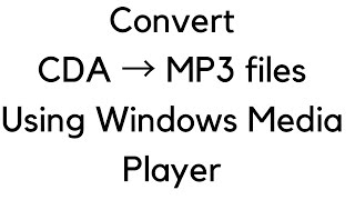 How to copy CDA files and save them into mp3 format [upl. by Lethia]