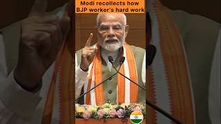 Modi recollects how BJP workers hard work has Paid off for the Party modi shorts news [upl. by Ziguard]