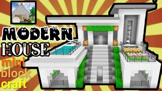 TUTORIAL MODERN HOUSE DI MINI BLOCK CRAFT [upl. by Leonie]