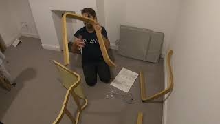 IKEA POANG resting chair assembly time lapse video [upl. by Gloria749]