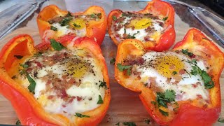 Pimiento rellenos receta fácil y rápidaPimiento relleno con huevo [upl. by Sualk227]