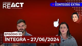 O Grande React Ju Nogueira João Vivas reagem à sétima eliminação na Mansão [upl. by Airdnassac738]