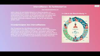 Intervallfasten So funktioniert es [upl. by Aihsyak]